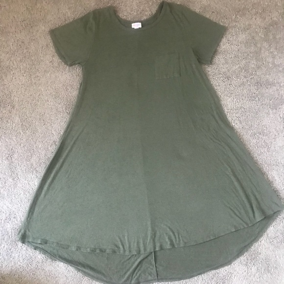 Lularoe Olive Green Carly - Picture 4 of 5